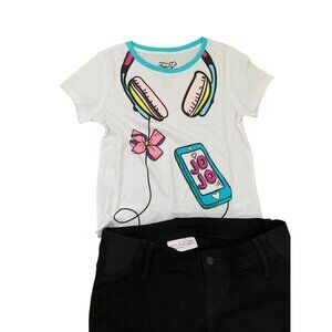 JoJo Siwa Girls T-Shirt & Black Jeans Set Size 10/12